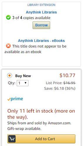 Do we have it? Find Anythink titles when browsing Amazon or Goodreads ...