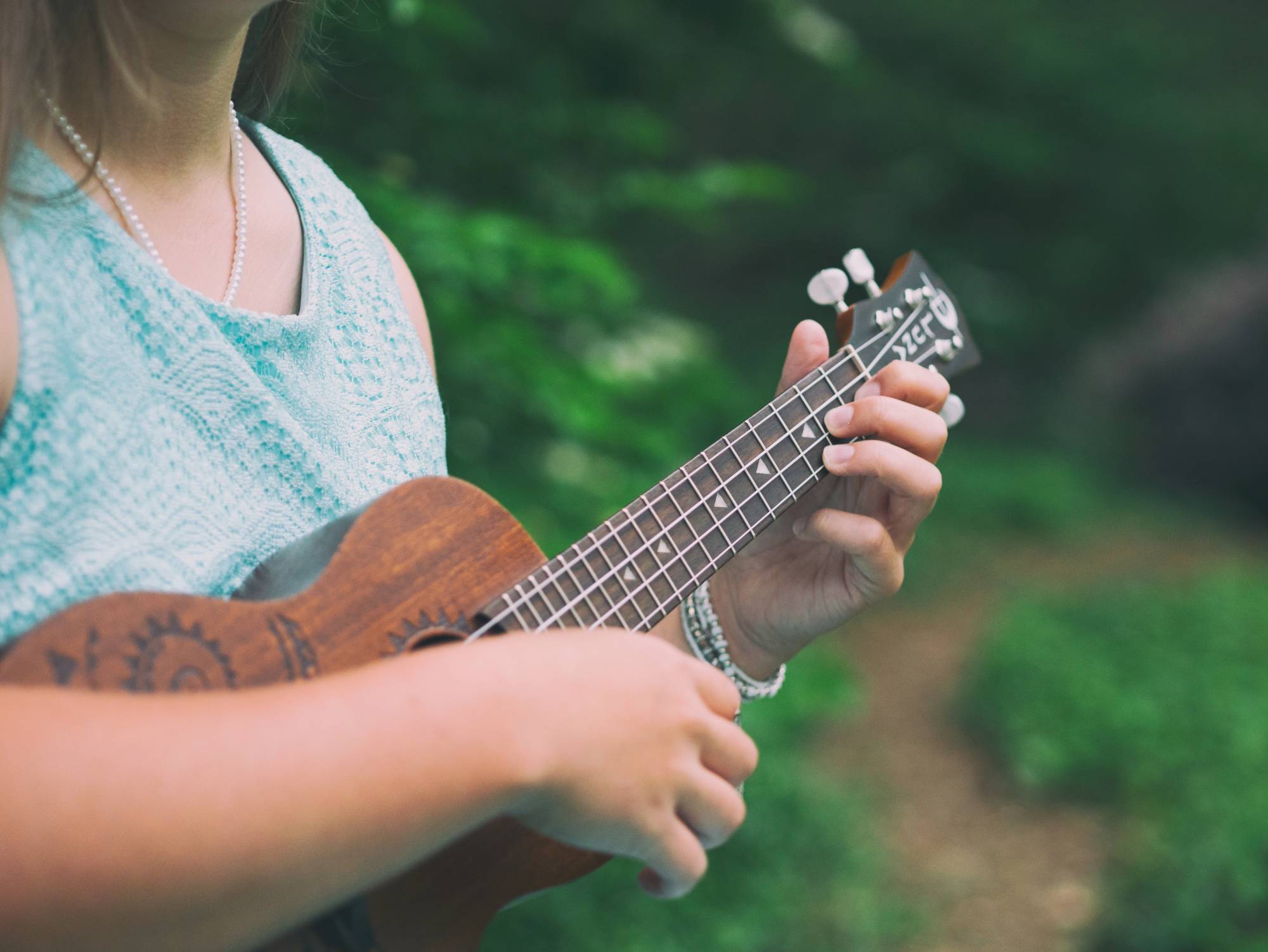 Girl with ukulele