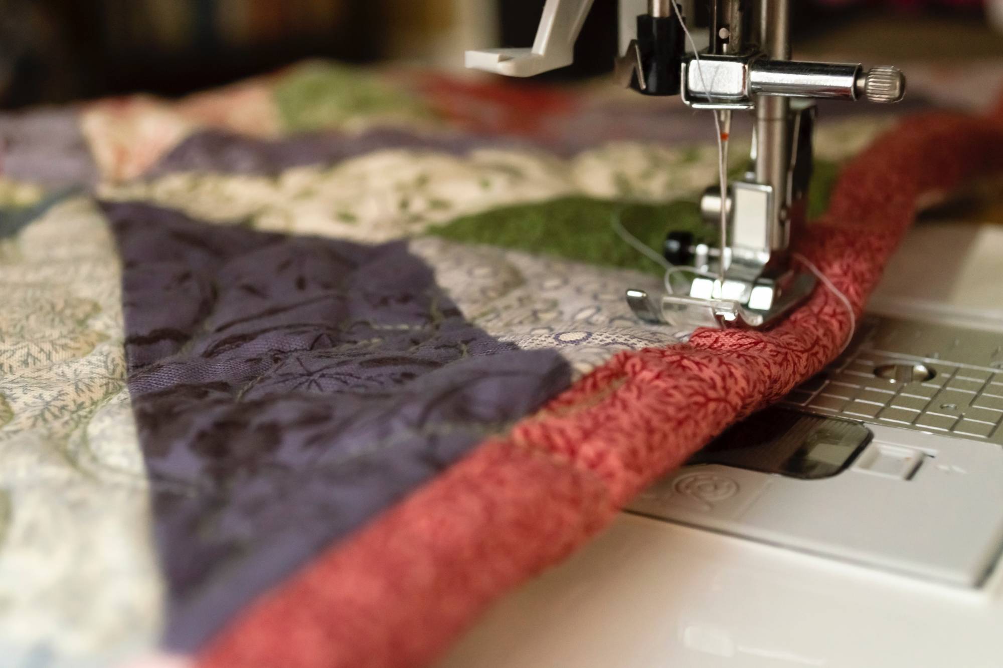 Quilt on a sewing machine