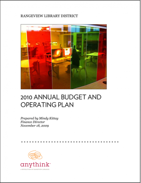 Rangeview Library District 2010 Budget and Operating Plan