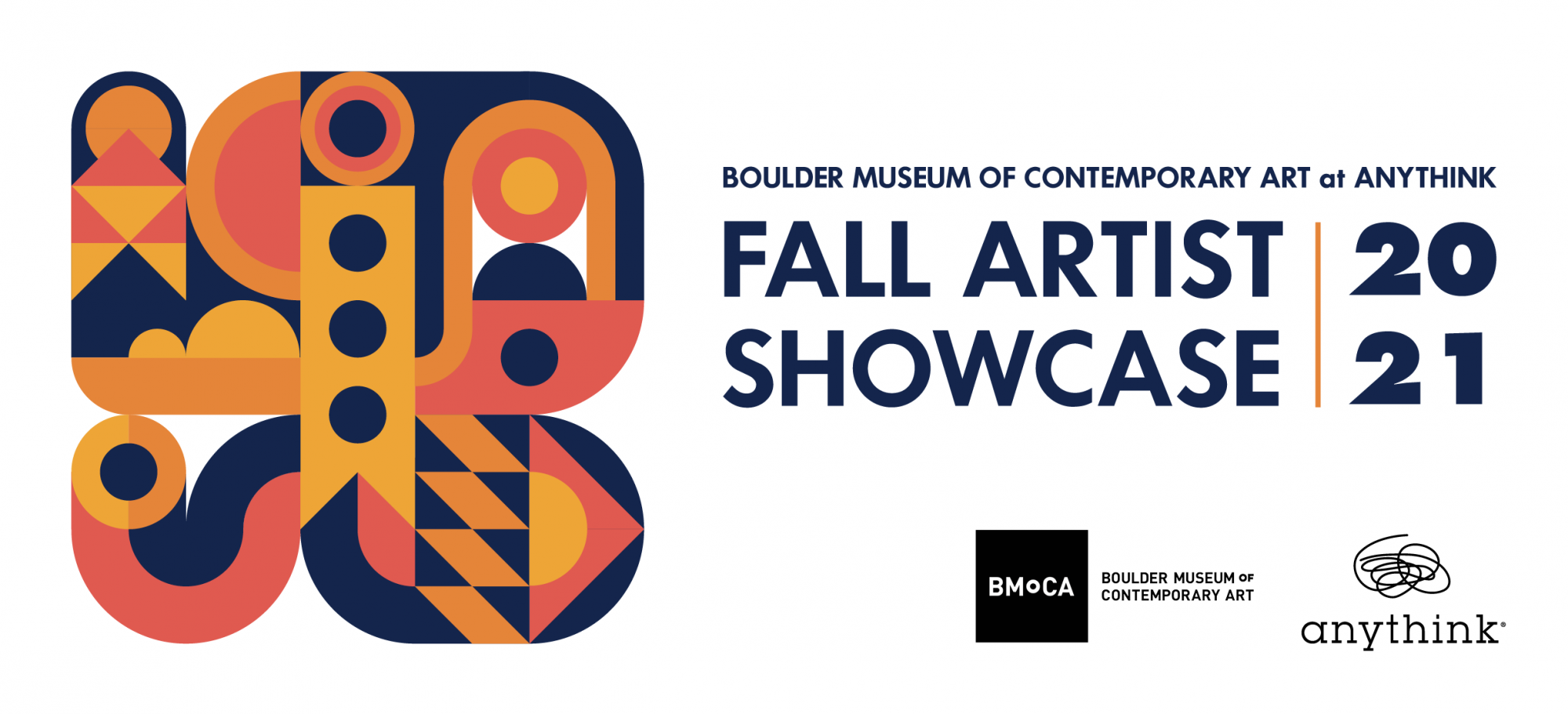 Tri-colored design and logo for Fall Artist Showcase