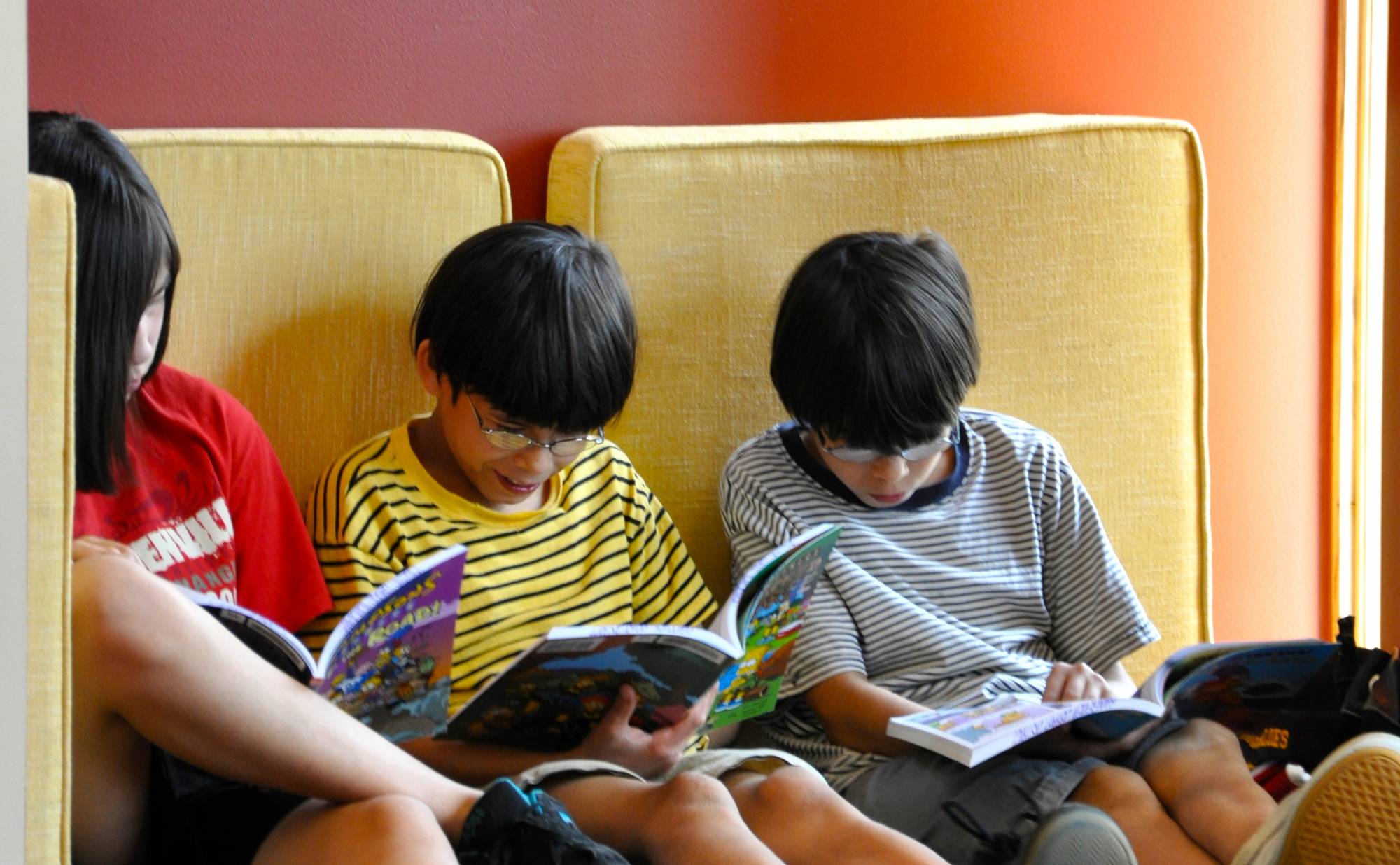 Children who are surrounded by books learn to incorporate reading into their daily habits. 