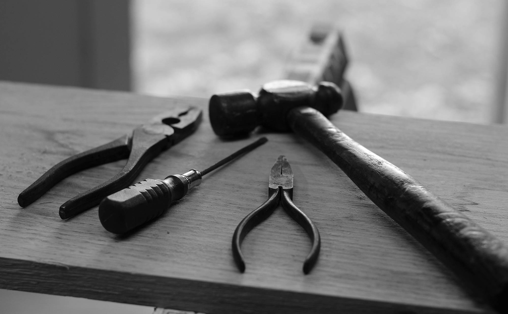Tools on a table