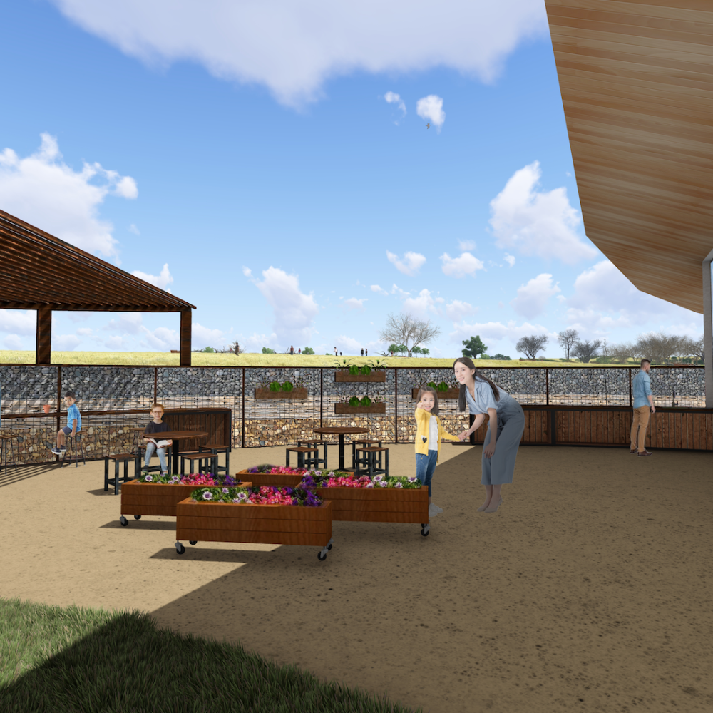 Design rendering of outdoor lab at Anythink Nature Library