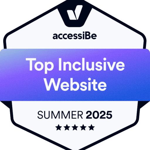 accessiBe badge that says Top Inclusive Website for Summer 2025